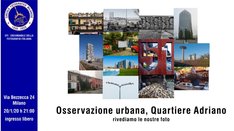 20/01/20 – ORE 21:00 – OSSERVAZIONE URBANA