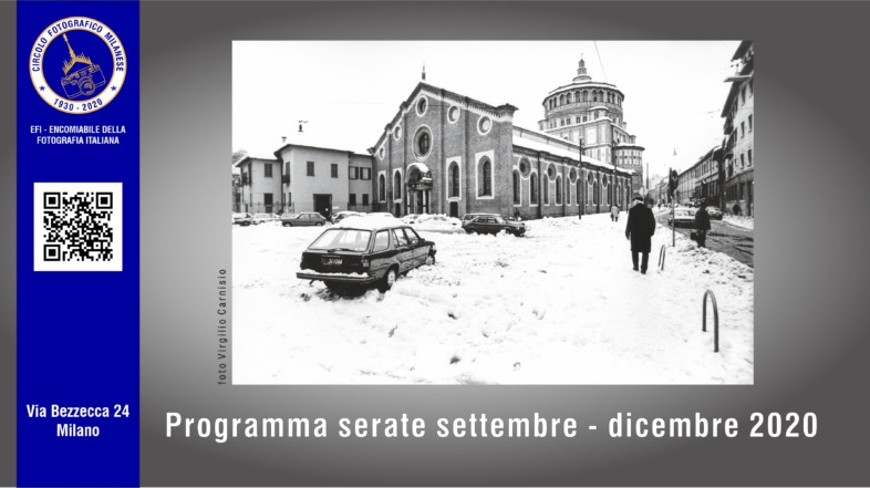 PROGRAMMA SERATE SETTEMBRE- DICEMBRE 2020